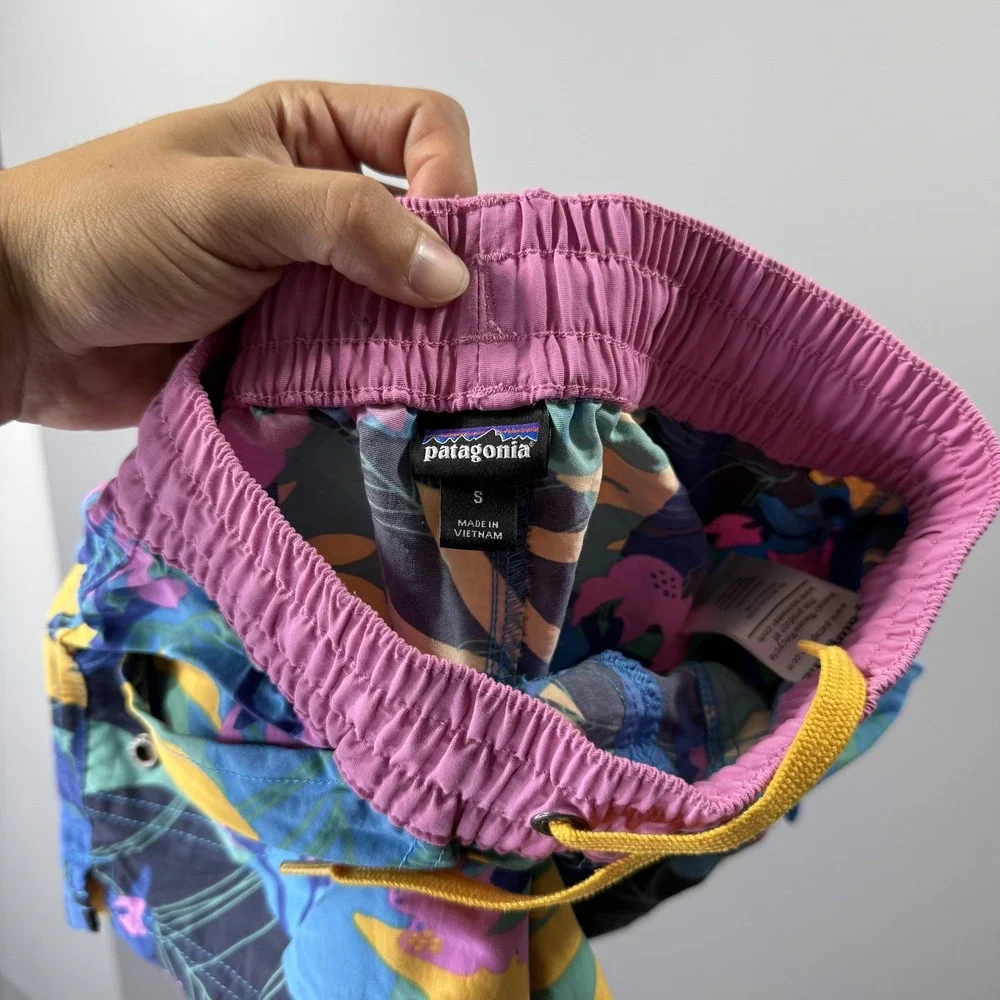 Patagonia Swim Shorts Kids Small Multicolor Floral Print Elastic Waist Lot Of 3